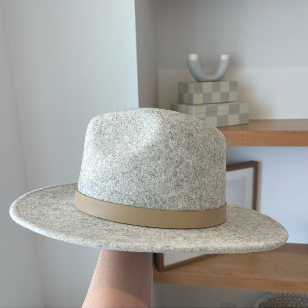 Lack of Color Carlo Mack 100% Wool Grey Fedora Boho Cowgirl Indie Hat Medium - Picture 3 of 11